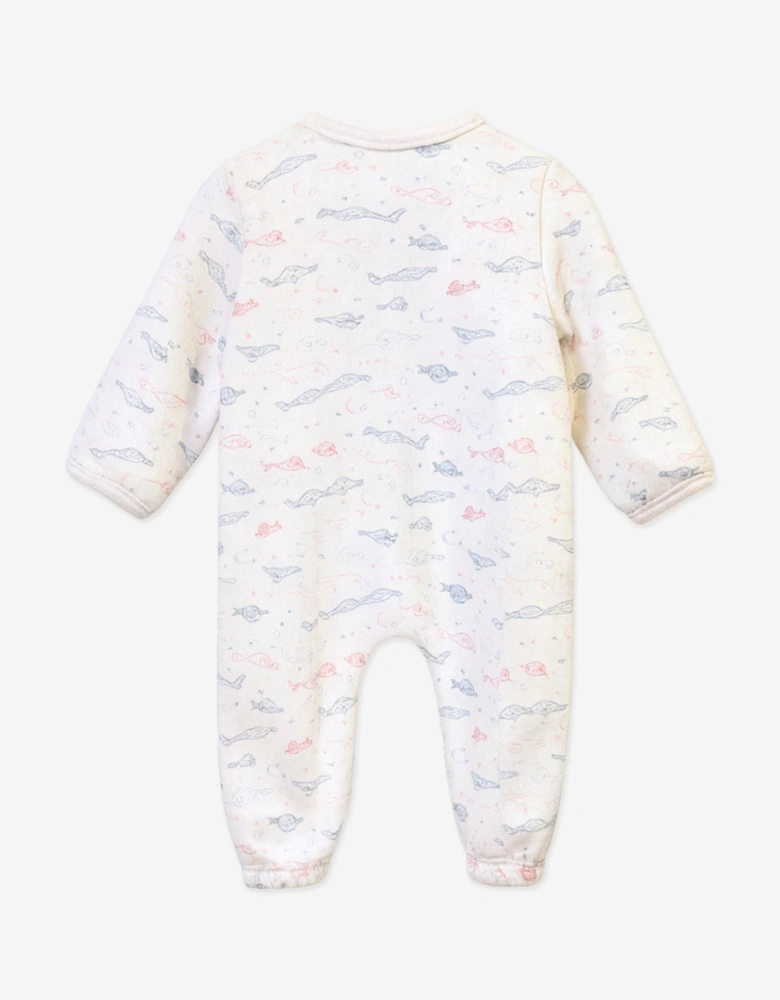 Baby Girls Patterned Romper in Pink