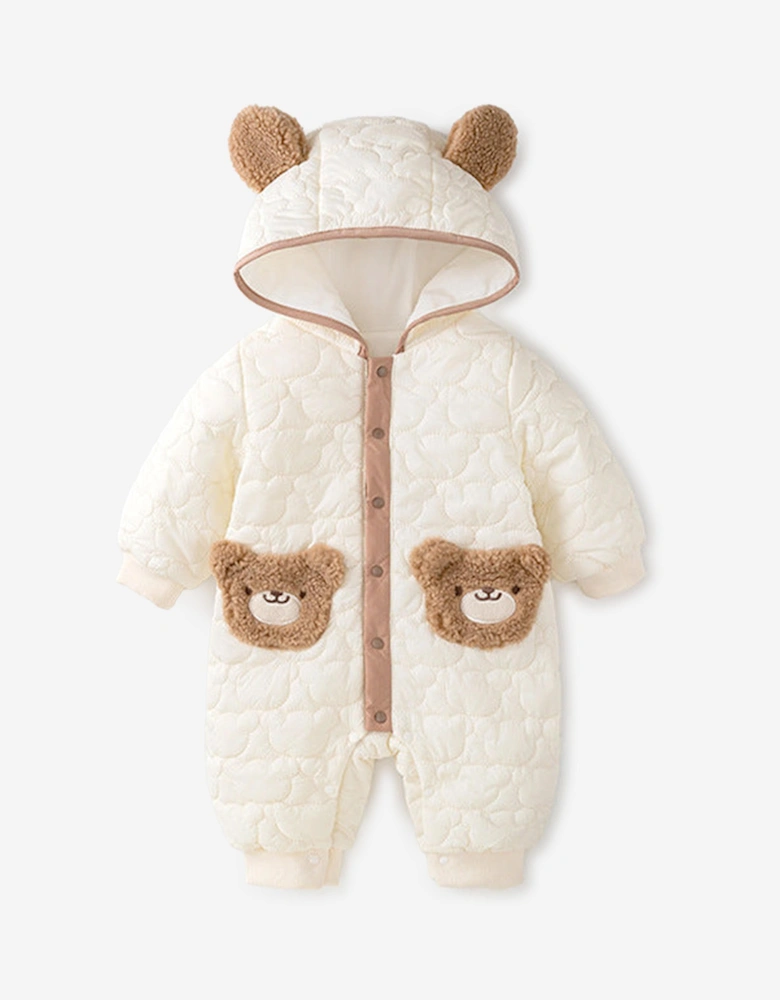 Baby The Friendly Bear Puffy Suit in Ivory