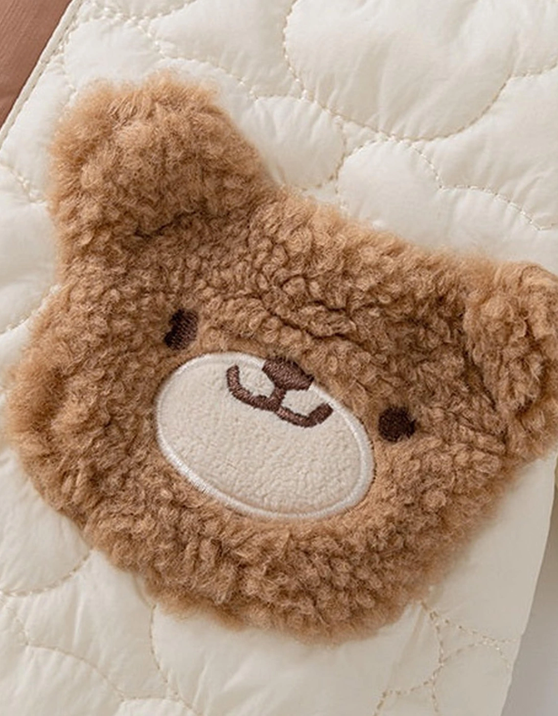 Baby The Friendly Bear Puffy Suit in Ivory