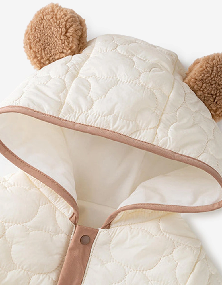 Baby The Friendly Bear Puffy Suit in Ivory