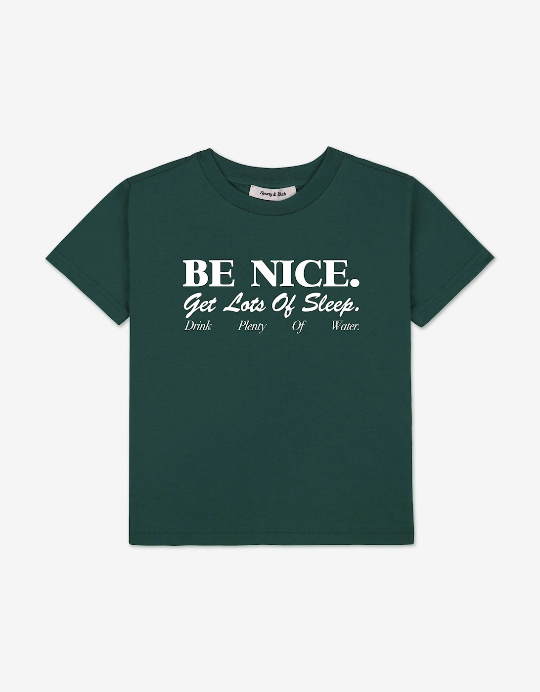 Sporty & Rich Girls Green 'S Be Nice T-Shirt In - : Size 6 Kids