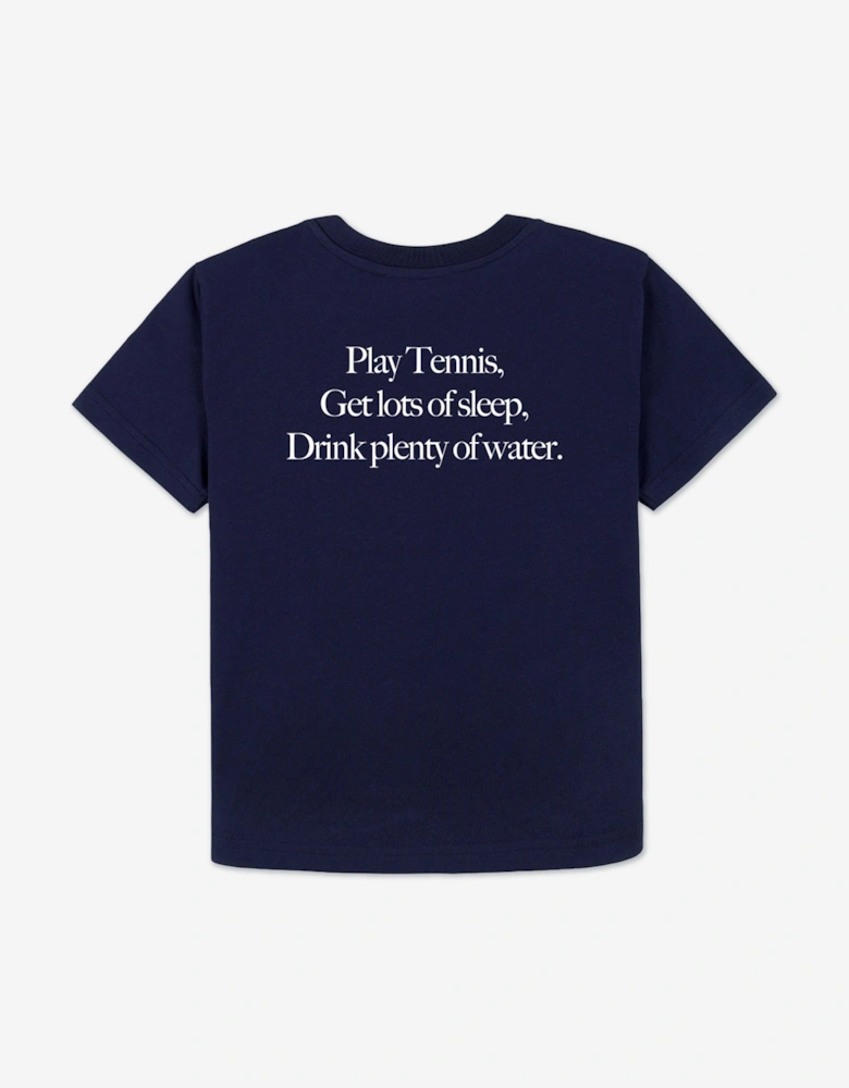 Kids Play Tennis T-Shirt in Navy