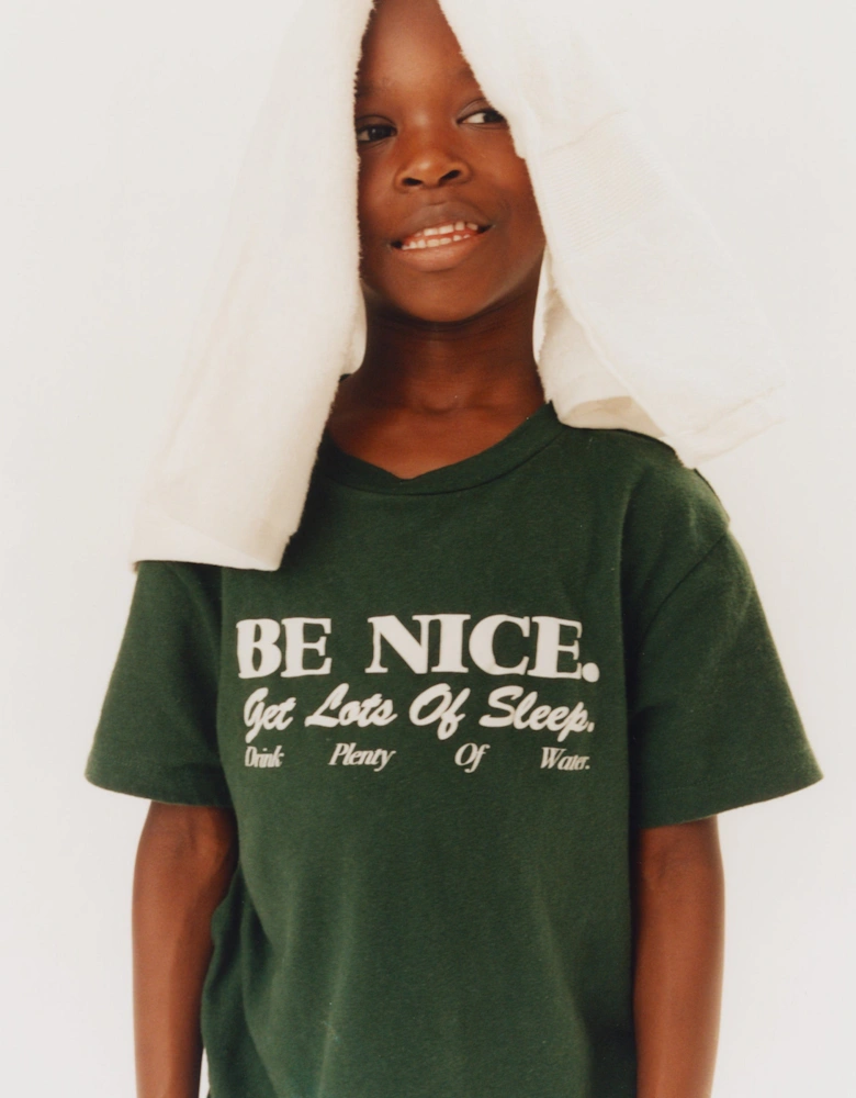 Kids Be Nice T-Shirt in Green