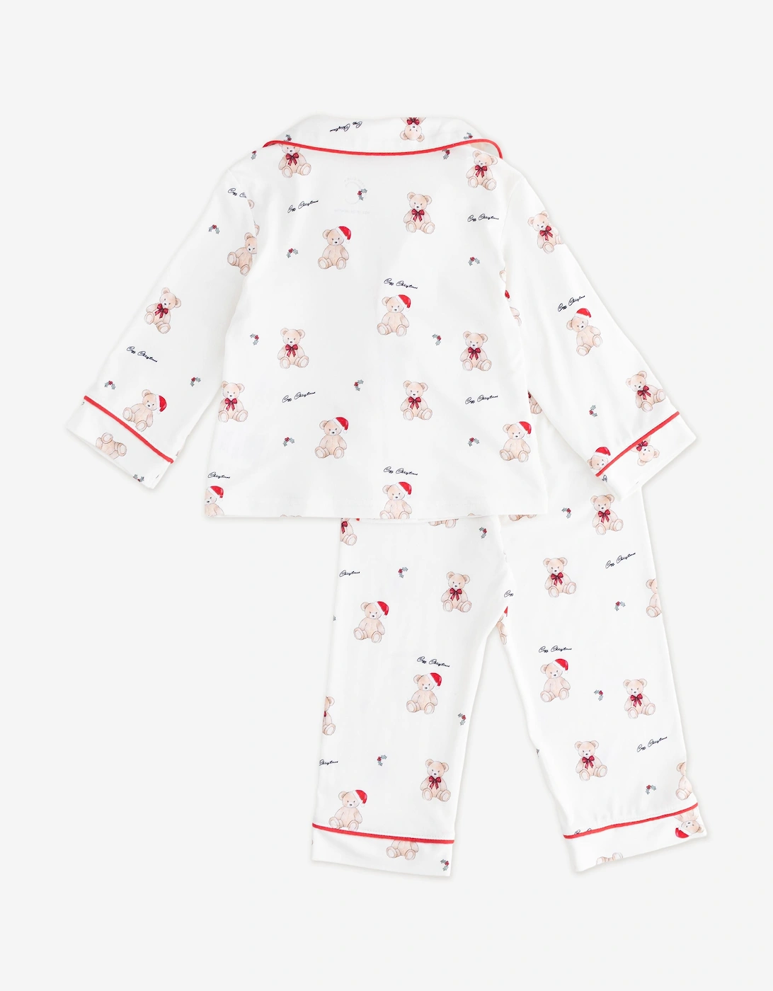 Kids Mini COZY Holly Jolly Bear Pyjamas in Ivory
