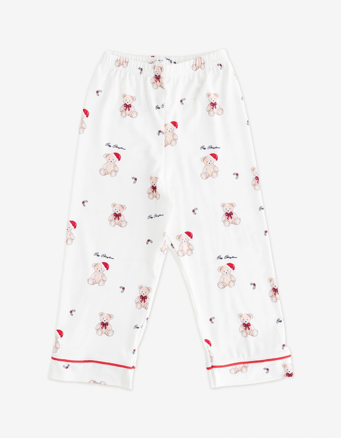 Kids Mini COZY Holly Jolly Bear Pyjamas in Ivory