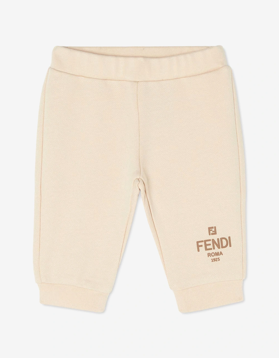 Fendi Girls Cream Baby Logo Joggers In Beige - : 18-24 Months/2 Years 24 Mths Kids