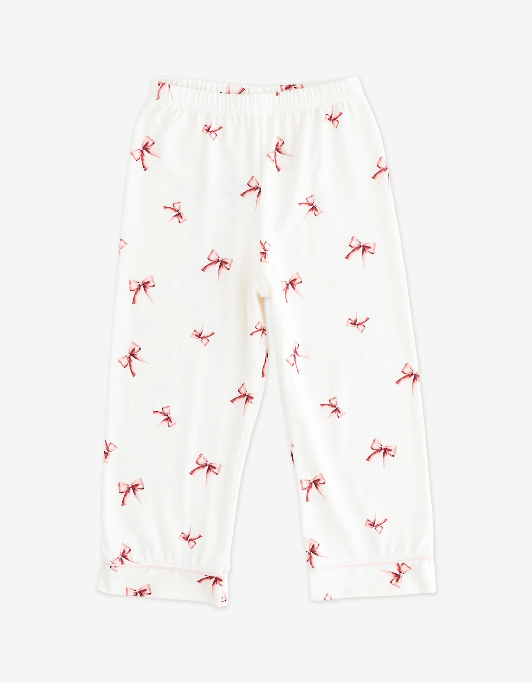 Girls Mini COZY Rosy Ribbon Pyjamas in Ivory