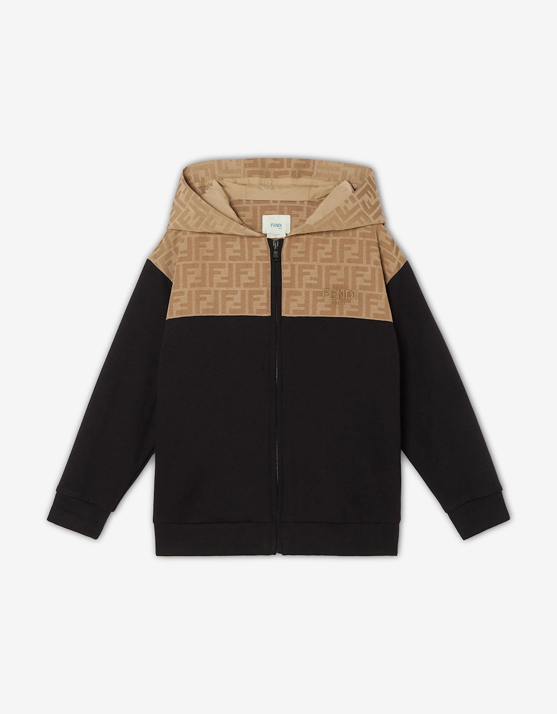 Kids FF Logo Zip Up Top in Black, 5 of 4