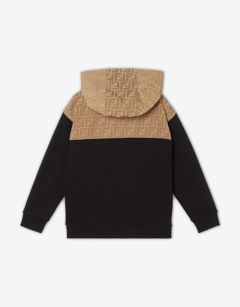 Kids FF Logo Zip Up Top in Black