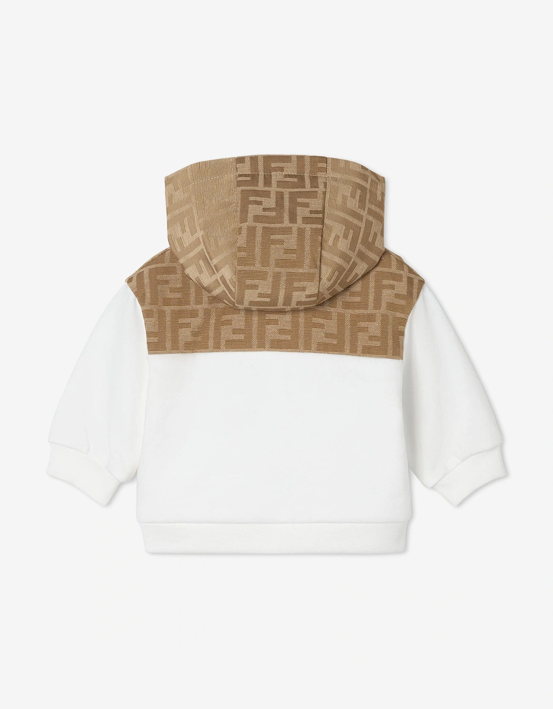 Baby FF Logo Zip Up Top in White