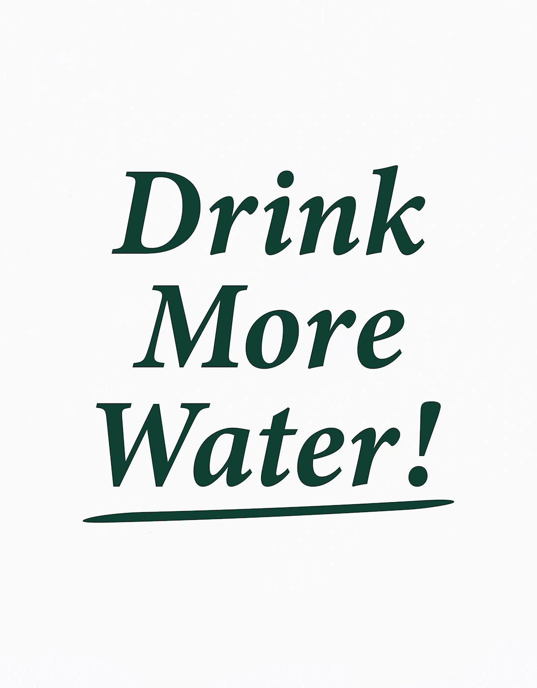 Kids Drink More Water T-Shirt in White