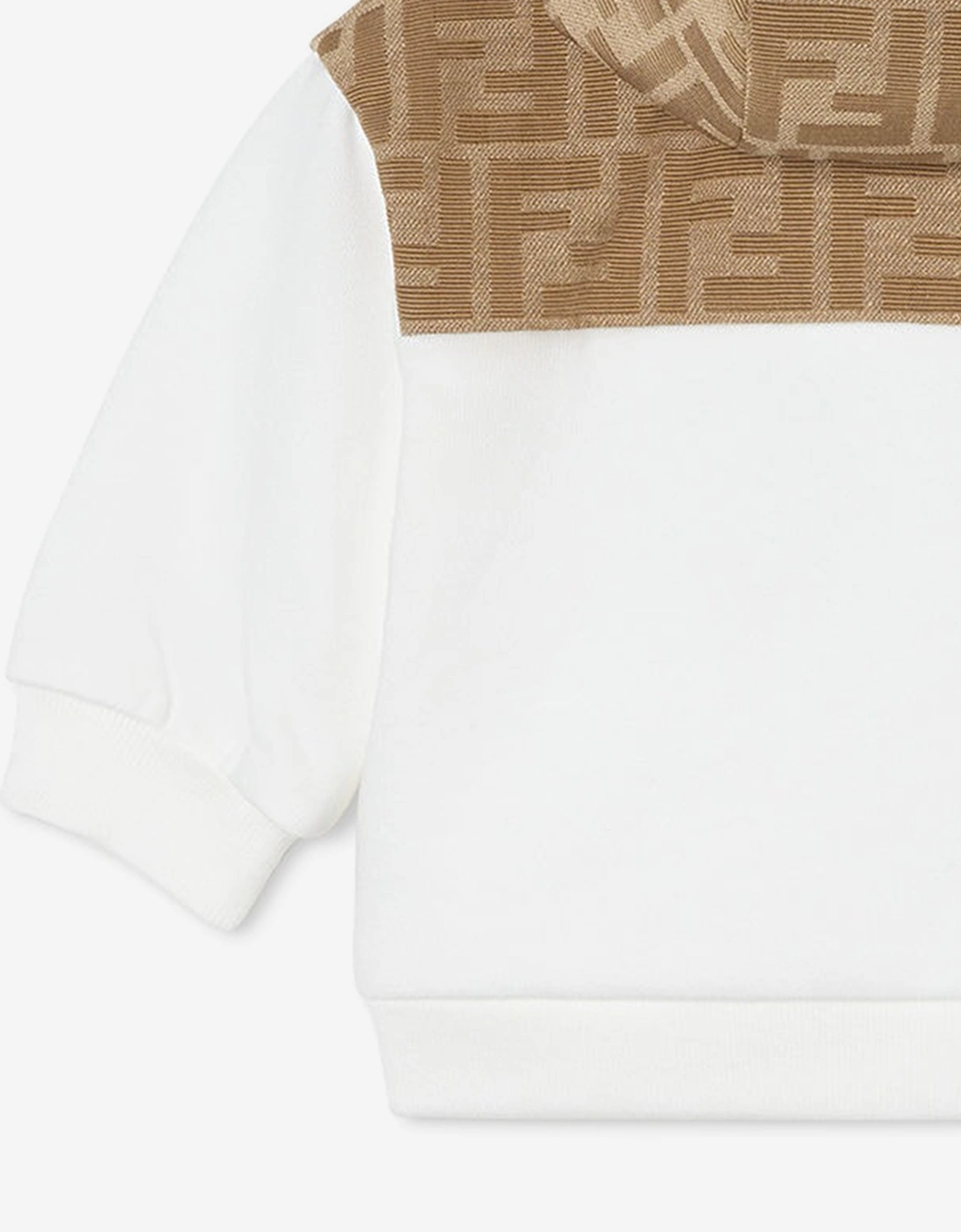 Baby FF Logo Zip Up Top in White