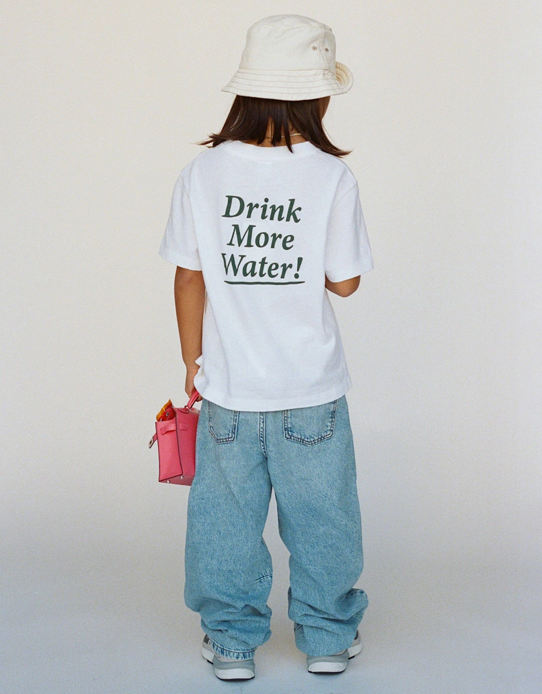 Kids Drink More Water T-Shirt in White