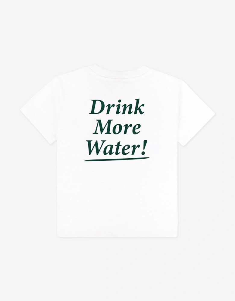Kids Drink More Water T-Shirt in White
