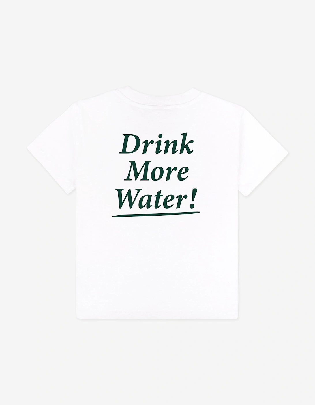 Kids Drink More Water T-Shirt in White