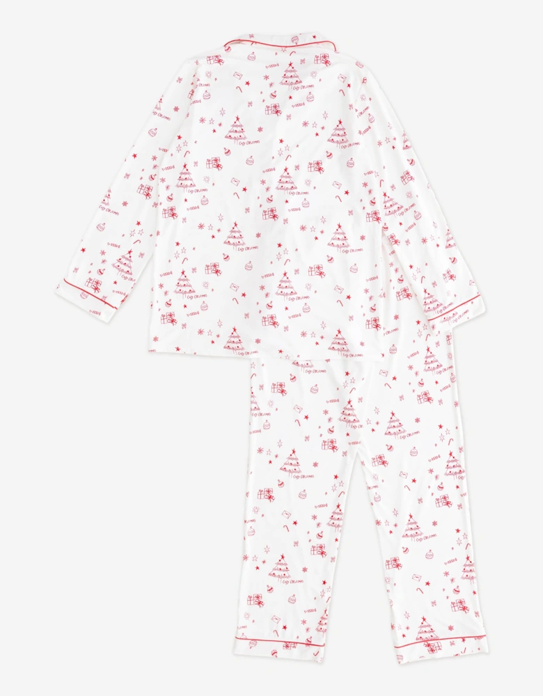 Adult COZY Fa La La Christmas Pyjamas in Ivory