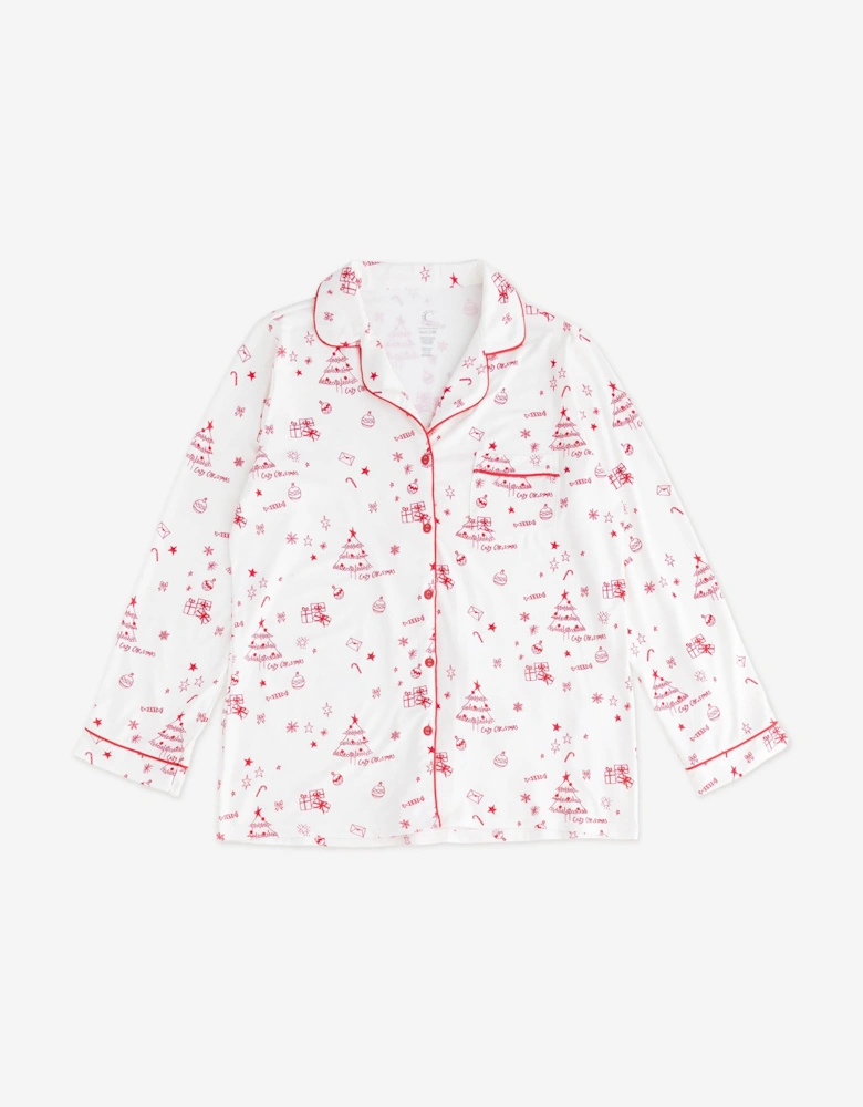 Adult COZY Fa La La Christmas Pyjamas in Ivory