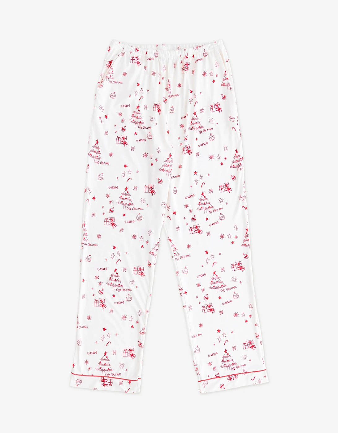 Adult COZY Fa La La Christmas Pyjamas in Ivory