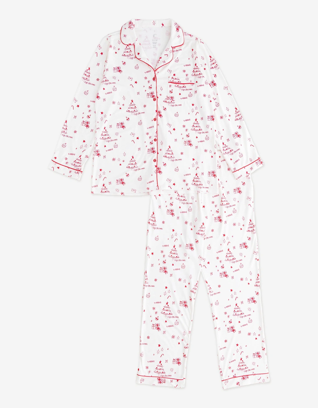 Adult COZY Fa La La Christmas Pyjamas in Ivory, 7 of 6