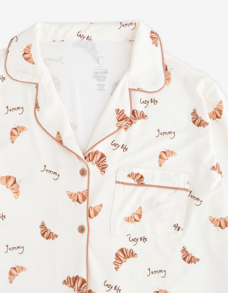 Adult COZY Croissant Club Pyjamas in Ivory