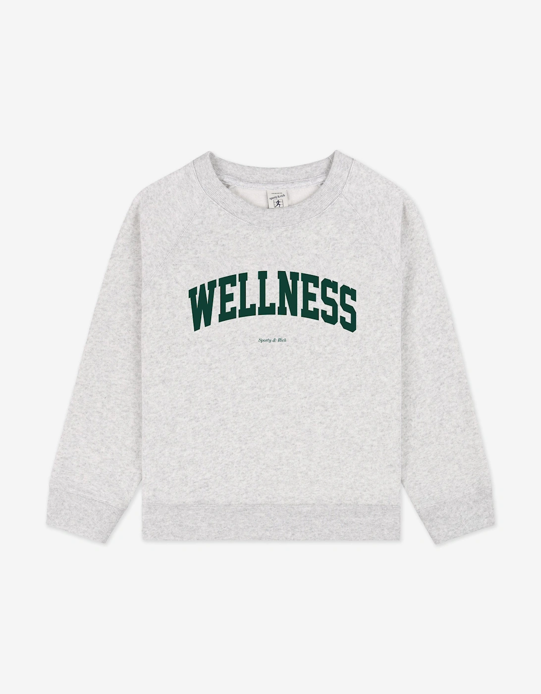 Sporty & Rich Girls Grey Wellness Sweatshirt  - Size 4 Years/5 Years/6 Years Kids