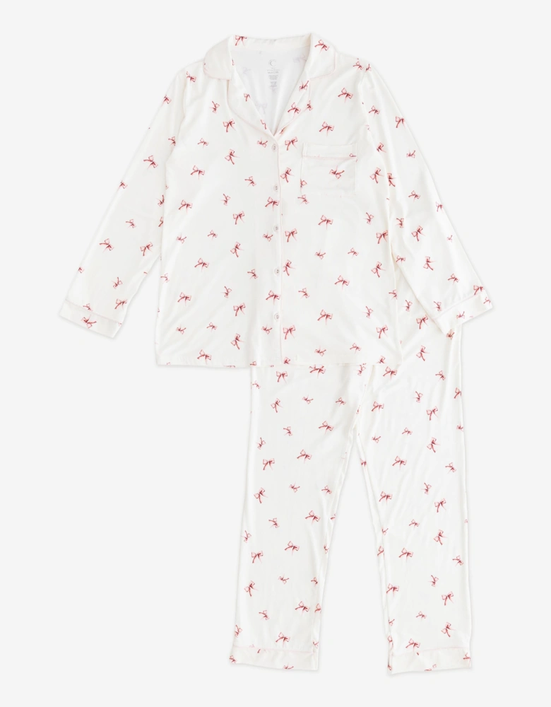 Adult COZY Rosy Ribbon Pyjamas in Ivory
