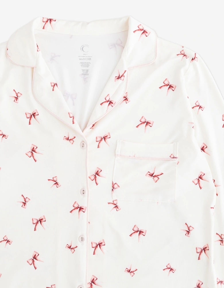Adult COZY Rosy Ribbon Pyjamas in Ivory