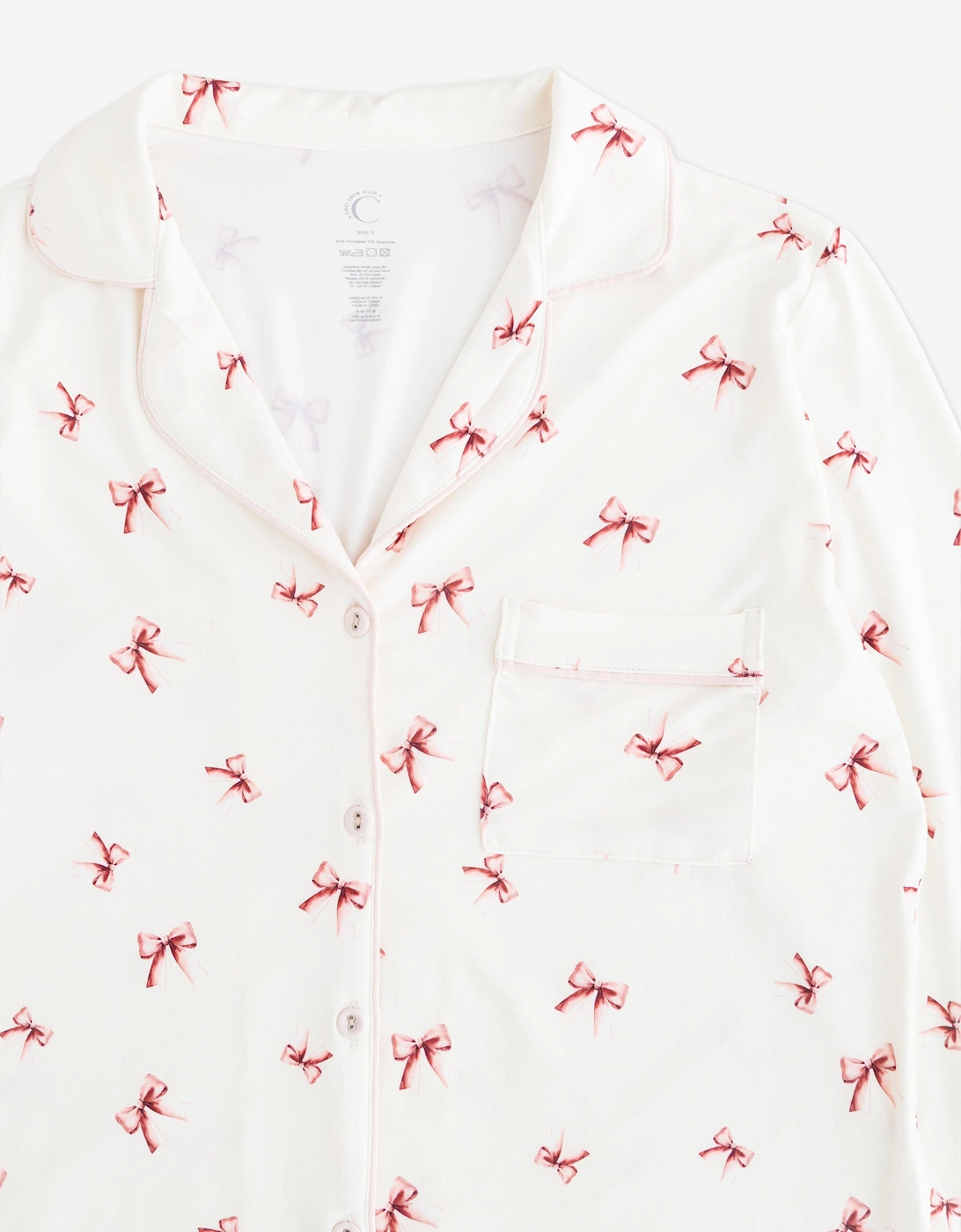 Adult COZY Rosy Ribbon Pyjamas in Ivory