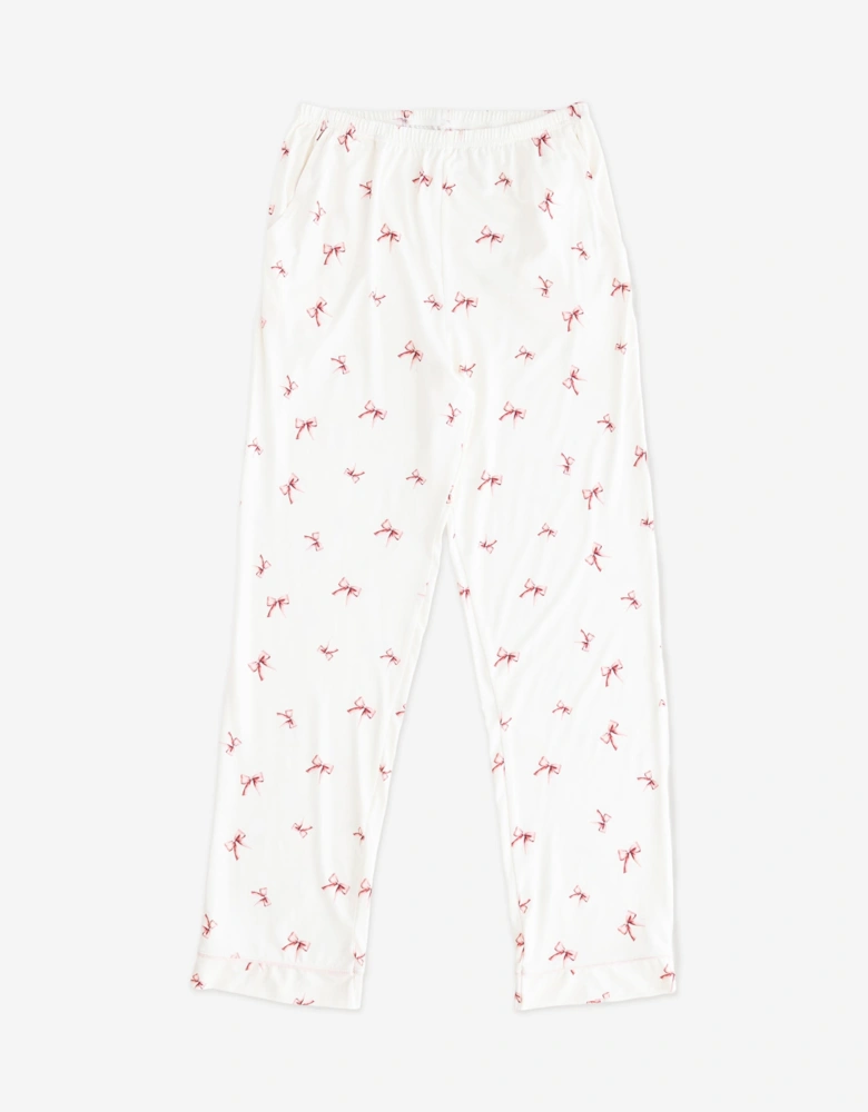 Adult COZY Rosy Ribbon Pyjamas in Ivory