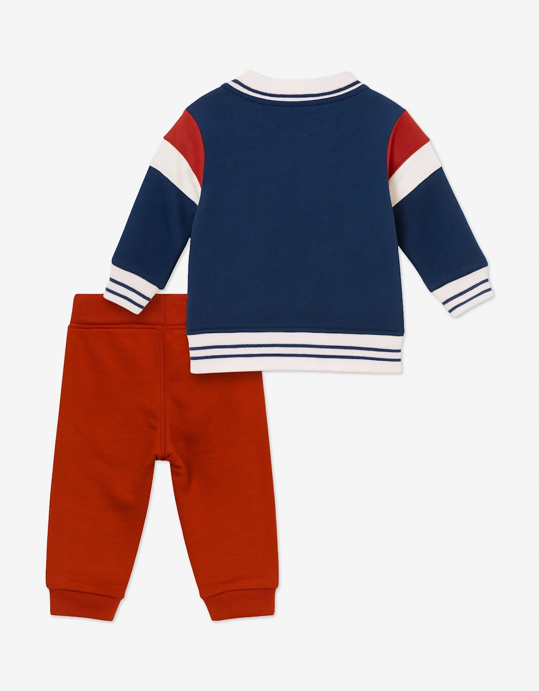Baby Boys Knitted Jacket and Trouser Set in Red