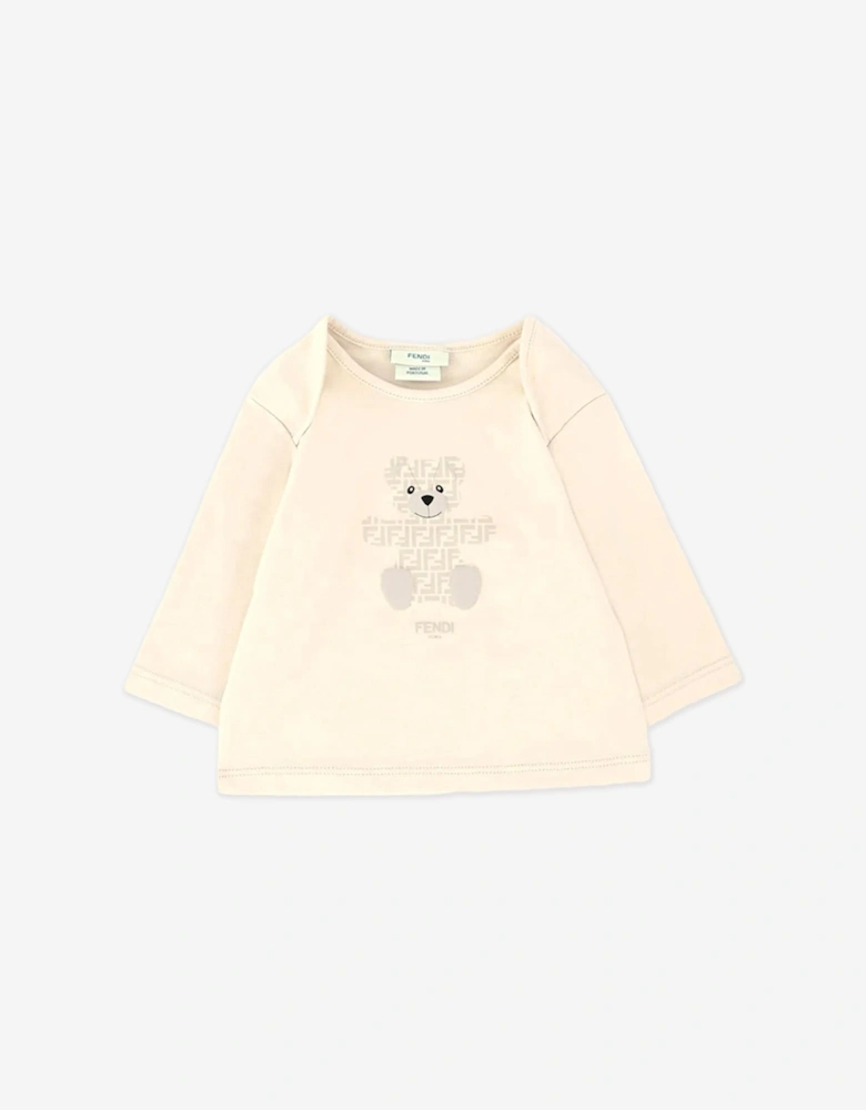 Baby Bear Top and Pants Set in Beige