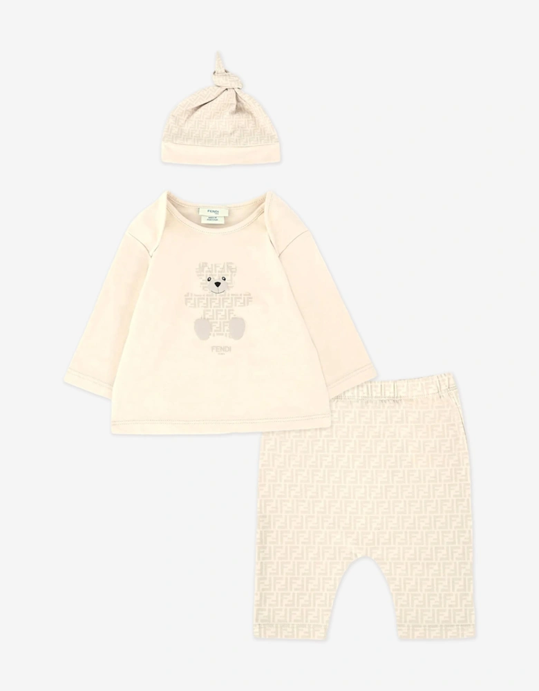 Baby Bear Top and Pants Set in Beige