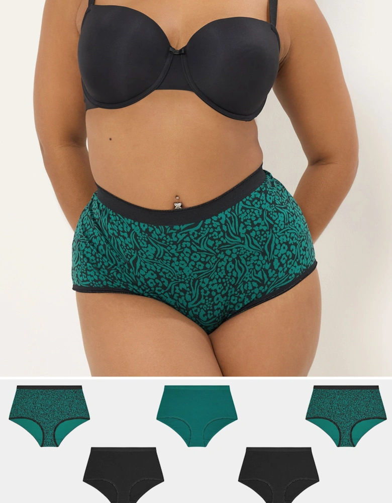 5 Pack Animal Print Full Briefs