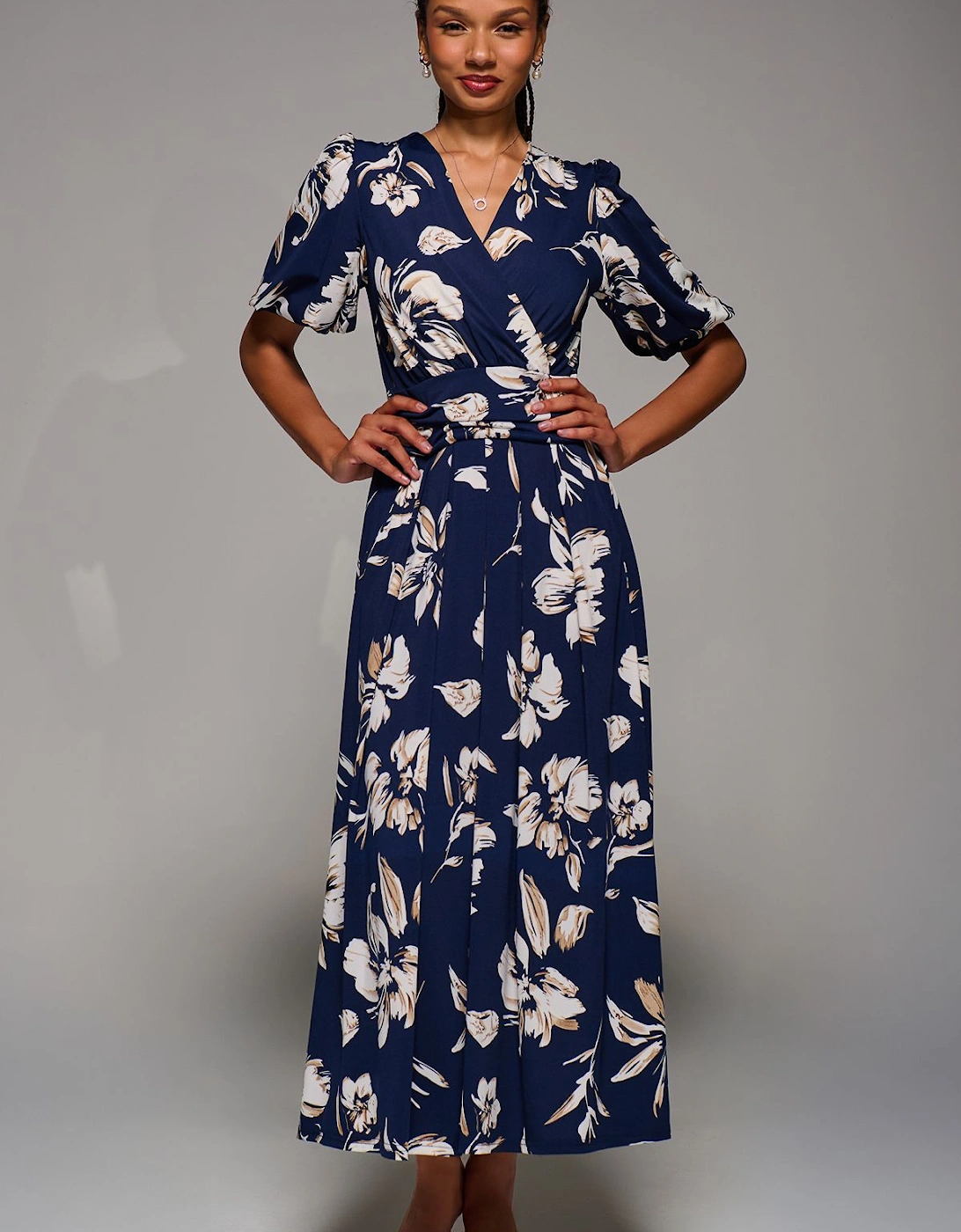 Puff Sleeve Jersey Maxi Dress, 2 of 1