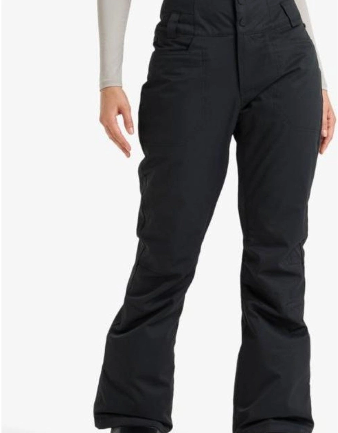 Women's Roxy Womens Diversion Tailored Waterproof Snow Pants - Black - Size, 14/14