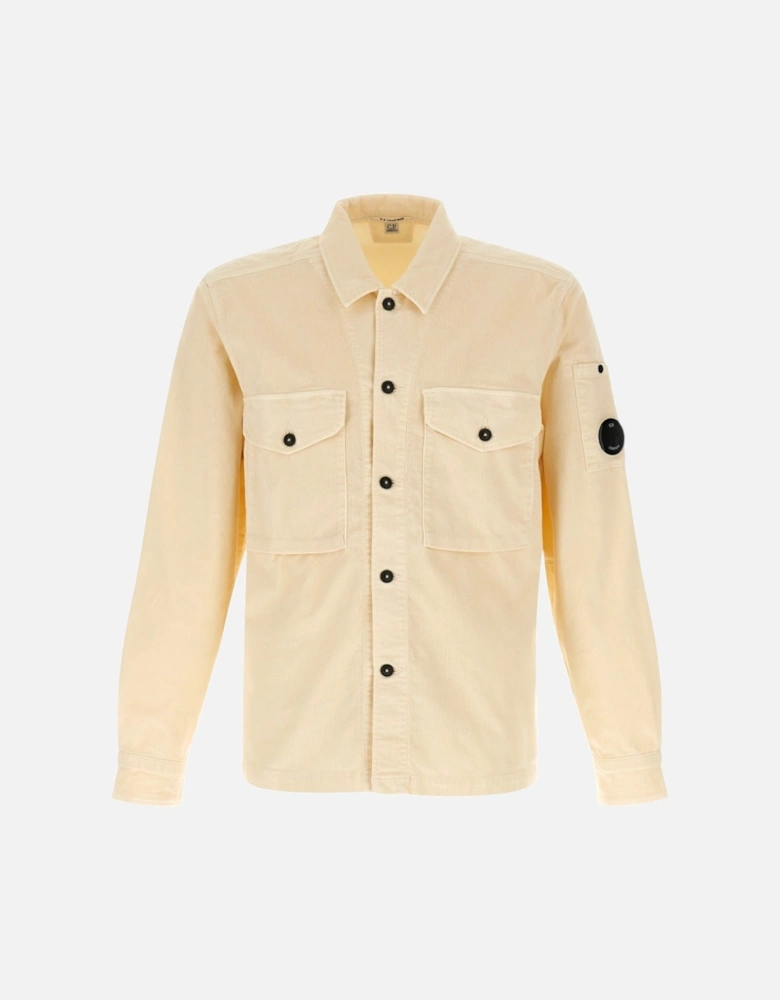 C.P. Company Corduroy Lens Button Beige Overshirt