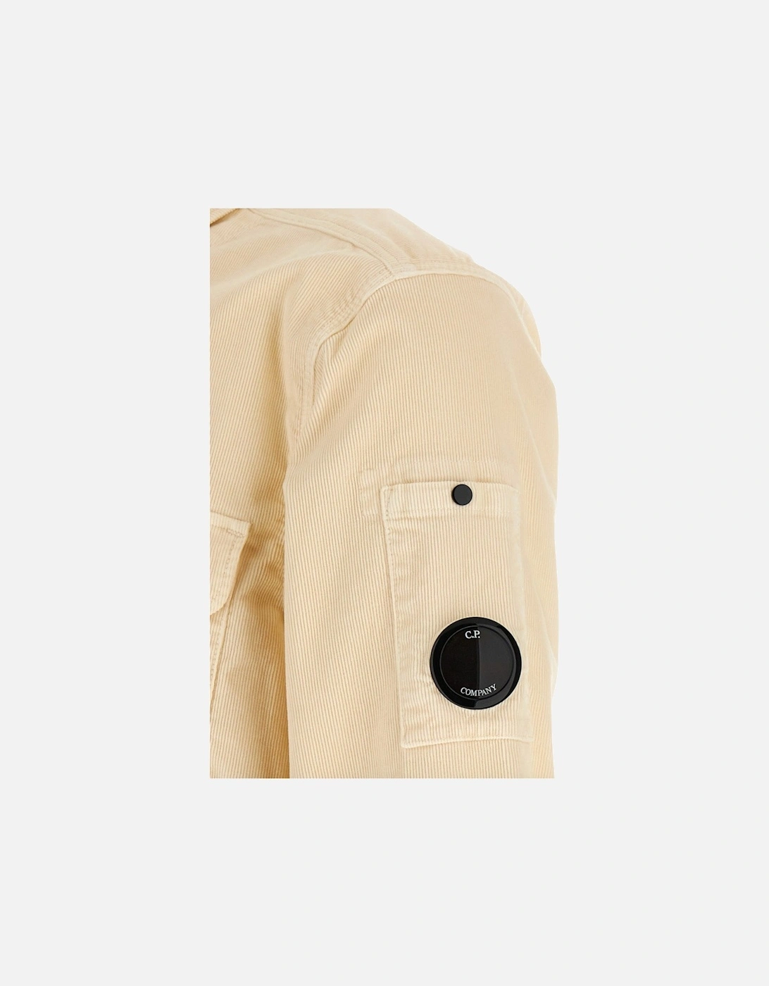 C.P. Company Corduroy Lens Button Beige Overshirt