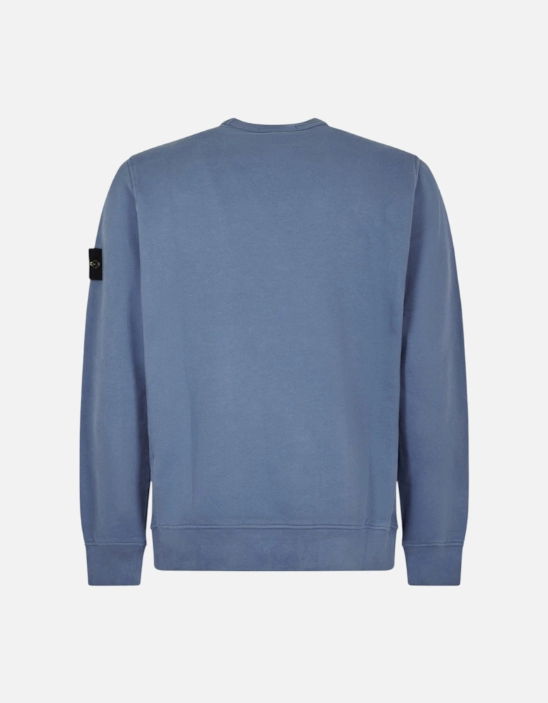 Brushed Organic Cotton Blue Sweatshirt