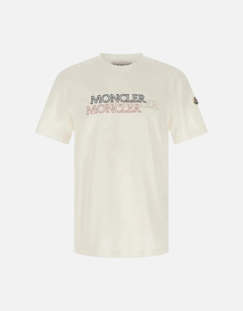 Flocked Logo White T-shirt