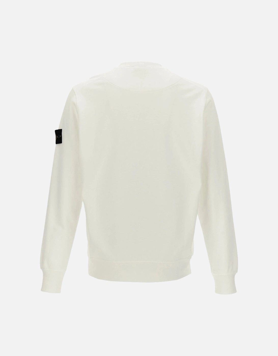 Brushed Cotton Ivory White Sweatshirt