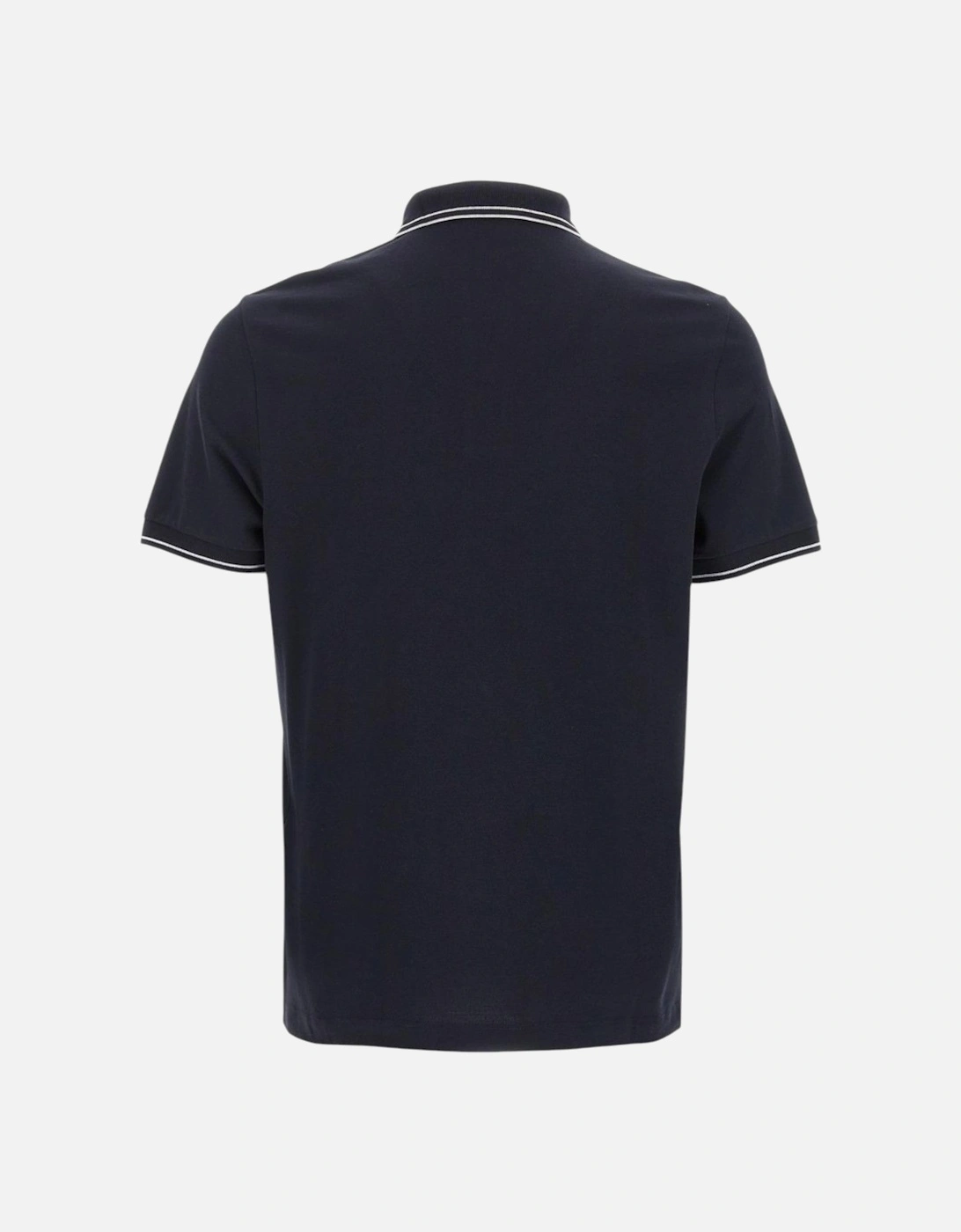 Organic Cotton Elastane Pique Navy Polo Shirt