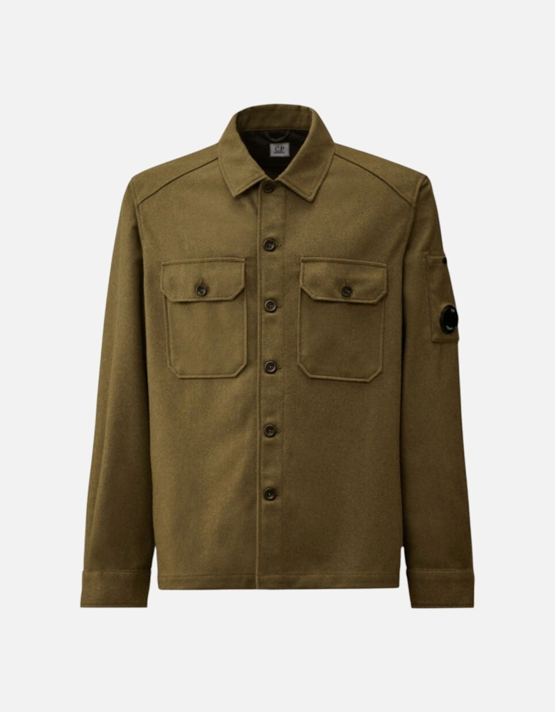 C.P. Company Felt Lens Khaki Overshirt