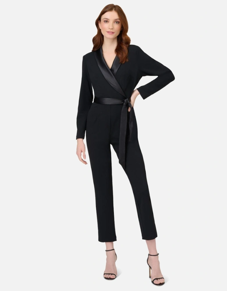 Crepe Tuxedo Jumpsuit