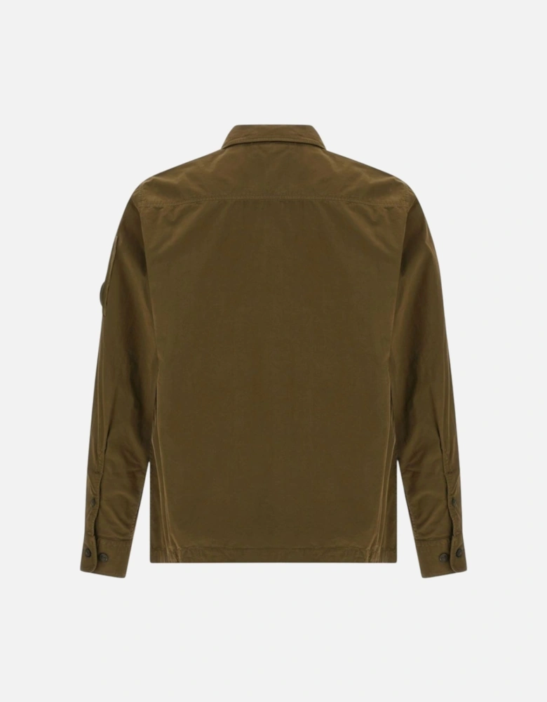 C.P. Company Khaki Green Zip-Up Overshirt