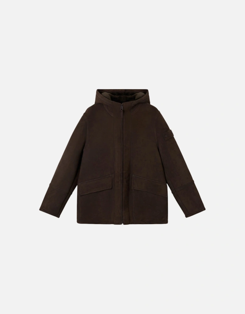 Suede Sheepskin Dark Brown Ghost Jacket