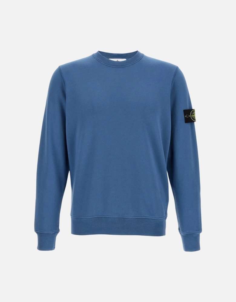 Brushed Cotton Blue Sweatshirt
