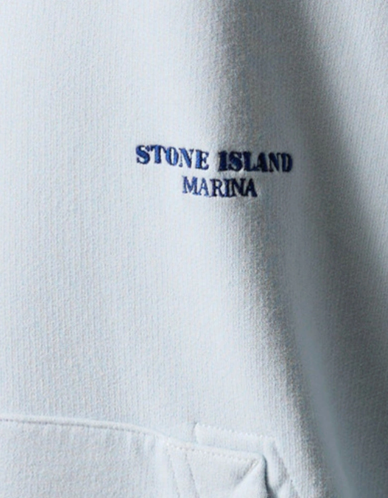 Marina Brushed Organic Cotton Baby Blue Hoodie