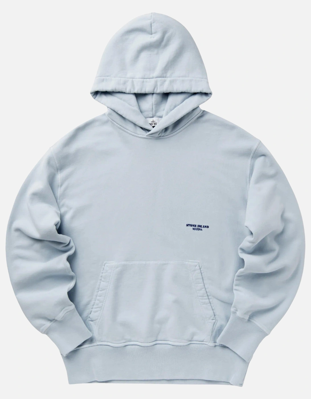 Marina Brushed Organic Cotton Baby Blue Hoodie, 4 of 3