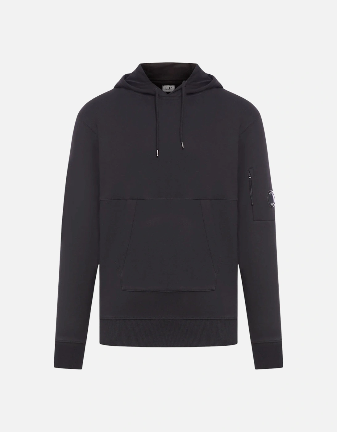 C.P. Company Diagonal Raised Fleece Pocket Lens Black Hoodie, 3 of 2