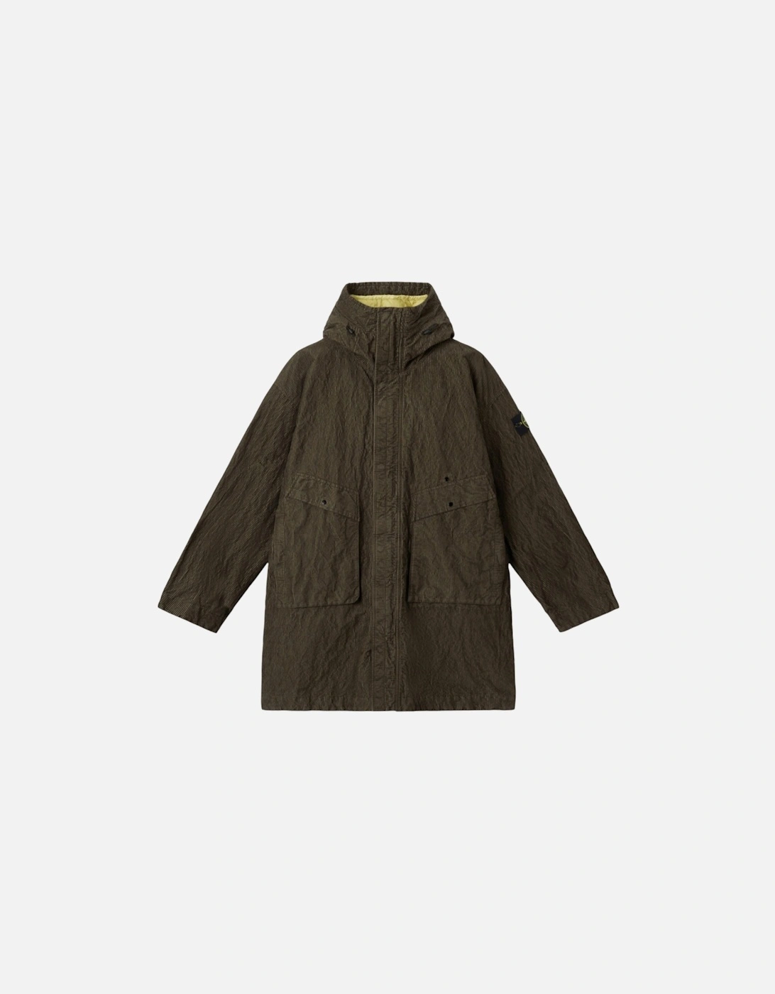 Wrinkled Corduroy 500-TC Military Green Parka Jacket, 6 of 5